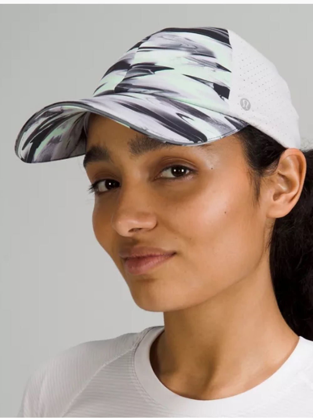 Lululemon Fast and Free Running Hat NWT Green Black Marbled - Picture 2 of 7